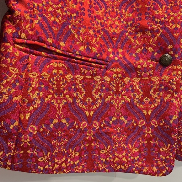 Isabela ardee Neiman Marcus Vintage Red and Orange Women's Jacket size 6 - Picture 4 of 11